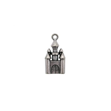 Zawieszka metalowa Charms ScrapBerry's Zamek Srebro, 28mm